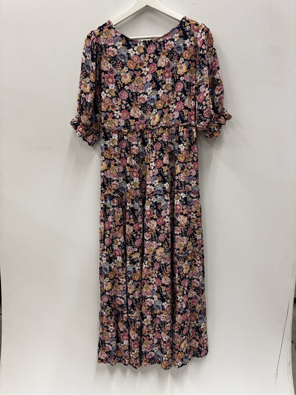 Natural Life Prairie Floral Maxi Dress Short Sleeve Size Small - Picture 9 of 9